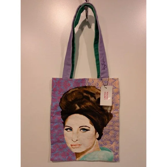 Ashley Longshore‎ Limited Edition Tote Bag Diana Ross Barbra Streisand NEW RARE - Picture 5 of 10
